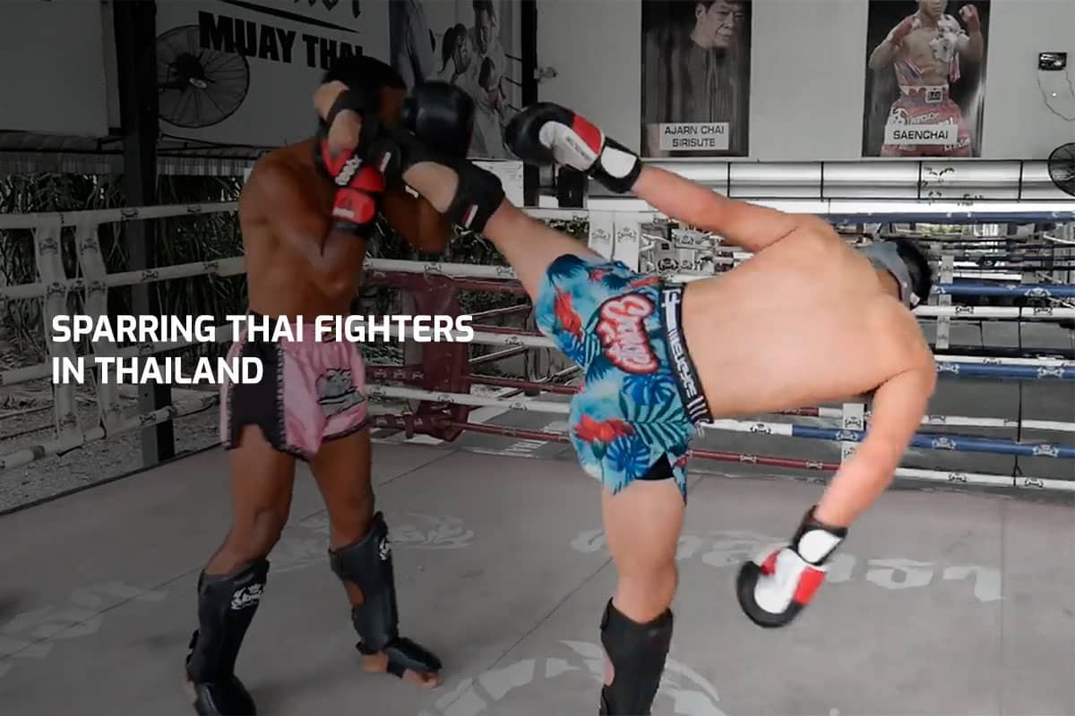 Sparring Thai Fighters in Thailand